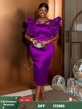 Hollow out，Birthday party dress