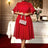 AOMEIDRESS Red Mesh Dress Party Prom Turtleneck Lantern Sleeve A Line Red / 0XL