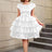 AOMEIDRESS Retro A Line Tiered Dress with Bow Round Neck Design Plus Size Prom Dresses White / S