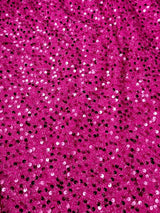 AOMEIDRESS Rose Satin One Shoulder Ruffled Top and Sequin Skirt Set