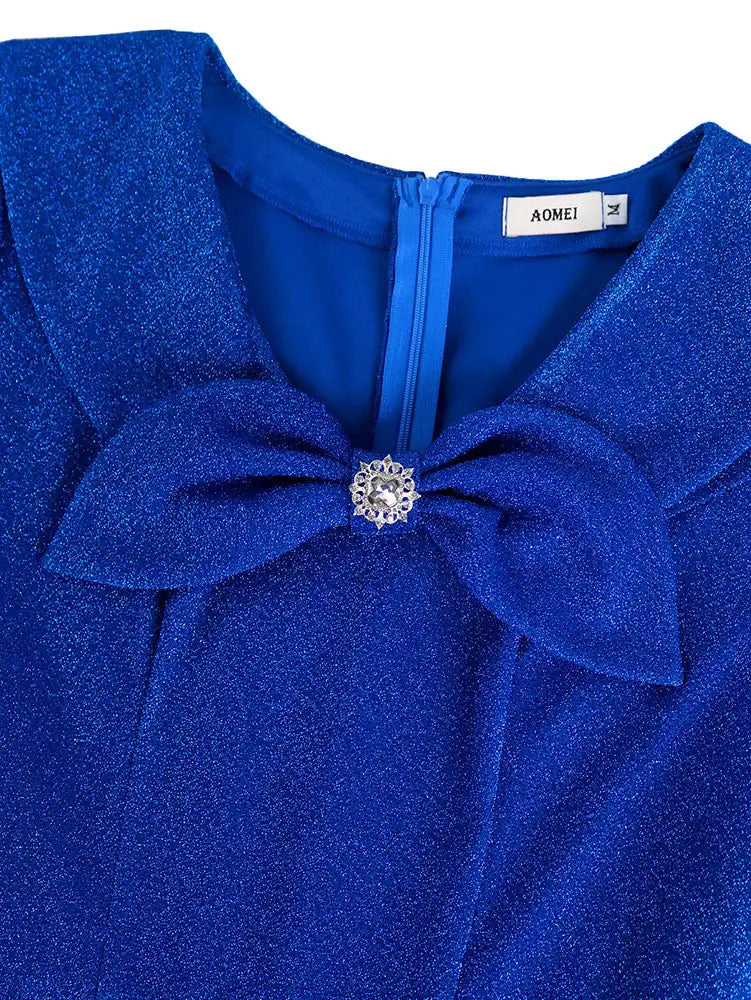 AOMEIDRESS Royal Blue Formal Dress A Line Gown Long Church Dresses