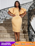 Big Ruffle Sleeve Dress Looks Chic 