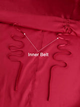 AOMEIDRESS Satin Two Piece Set Batwing Sleeve Dressy Wide Leg Pants