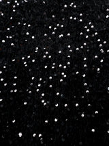 AOMEIDRESS Sequin Bodycon Party Dress Sheer Mesh Neck Puff Sleeves