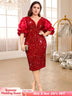 mesh patchwork deep v neck dress
