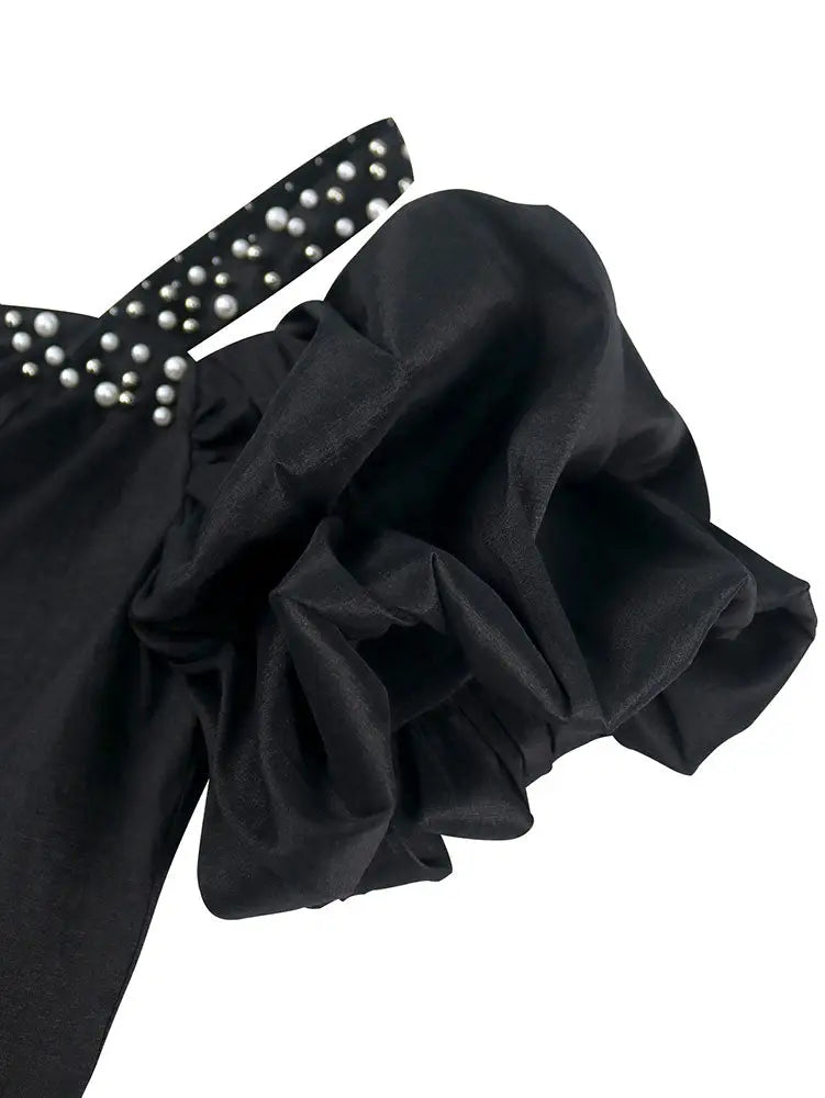 AOMEIDRESS Sexy Beaded Off Shoulder Mini Dresses For Club 3D Flower