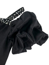 AOMEIDRESS Sexy Beaded Off Shoulder Mini Dresses For Club 3D Flower