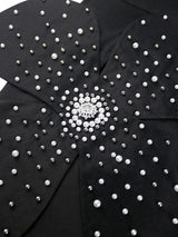 AOMEIDRESS Sexy Beaded Off Shoulder Mini Dresses For Club 3D Flower