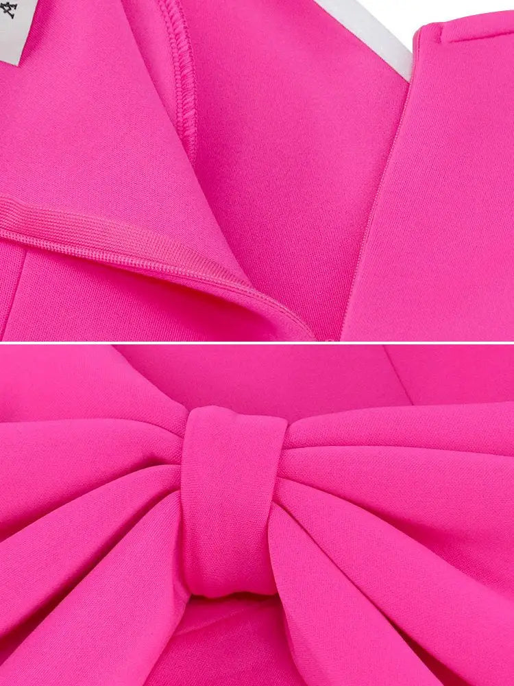 Big Bow Applique Decor and Invisible Zipper