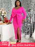 Rose Red Plus Size Birthday Dress for Women