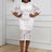 White O-neck Lace Birthday Dress