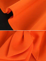 Bowknot decor bodycon wedding guest gowns