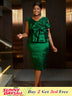 AOMEIDRESS Sexy St Patricks Day Dress Dark Green Floral Embellished