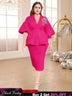 rose v neck midi dresses for women