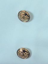 AOMEIDRESS Slim Blazer Dress Short Sleeve Button Office Business Wear