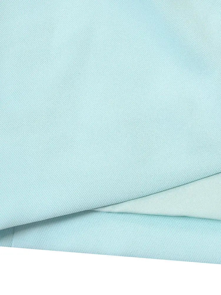 AOMEIDRESS Slim Blazer Dress Short Sleeve Button Office Business Wear