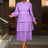 AOMEIDRESS spring wedding dresses Chiffon Lantern Sleeves Pleated Pale Purple
