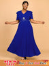 AOMEIDRESS Spring Wedding Guest Dress Short Sleeve Blue Style
