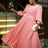 AOMEIDRESS Square Neck Pleated High Waist Color Blocked Maxi Dress Party
