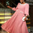 AOMEIDRESS Square Neck Pleated High Waist Color Blocked Maxi Dress Party
