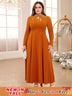 stand collar cut out dresses for women