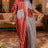 AOMEIDRESS Striped BuBu Dress V Neck Short Sleeves Pockets Patchwork - Striped / OneSize