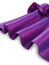 AOMEIDRESS Stylish A Line Dress Long Flare Sleeve 3D Flower Ruffles