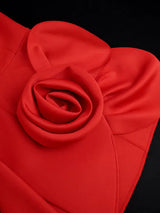 AOMEIDRESS Stylish Birthday Party Mini Off Shoulder Dress 3D Flower