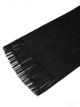 AOMEIDRESS Stylish Blazer Mini Dress Sleeveless Tassel Button Office