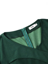 AOMEIDRESS Stylish Package Hip Dress V Neck with Irregular Ruffles