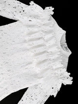 AOMEIDRESS Stylish Package Hip Lace Dress Ruffles Mermaid Hem