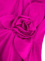 AOMEIDRESS Stylish Shiny Pencil Dress V Neck 3D Flower Ruffles Gowns