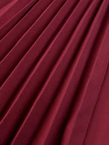 AOMEIDRESS Stylish Wine Pleated Split Wide Leg Pants Casual Wear