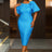 AOMEIDRESS Summer Outfits for Women Elegant 3D Floral Bubble Sleeve Bodycon Party Dress​

