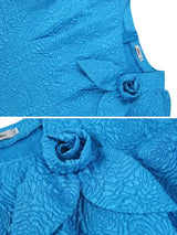 AOMEIDRESS Summer Outfits for Women Chic 3D Flower Bubble Sleeve Bodycon Evening Dress​

