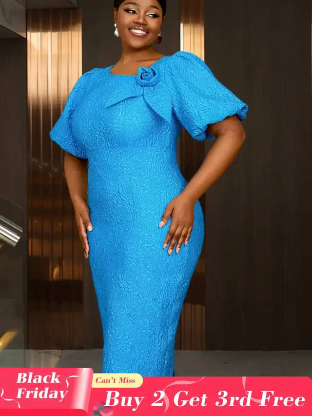 AOMEIDRESS Summer Outfits for Women 3D Flower Bubble Sleeve