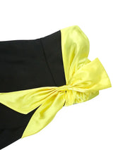 AOMEIDRESS Summer Wedding Guest Dress Bow Strapless Graduation Dress