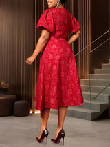 AOMEIDRESS Three-dimensional Decoration A Line Gown for Women Formal