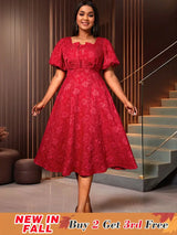 AOMEIDRESS Three-dimensional Decoration A Line Gown for Women Formal Red / S