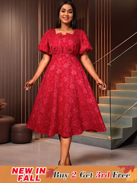 AOMEIDRESS Three-dimensional Decoration A Line Gown for Women Formal Red / S