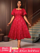 AOMEIDRESS Three-dimensional Decoration A Line Gown for Women Formal Red / S