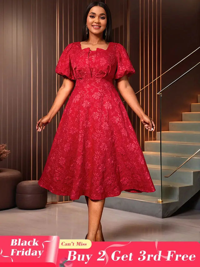 AOMEIDRESS Three-dimensional Decoration A Line Gown for Women Formal Red / S