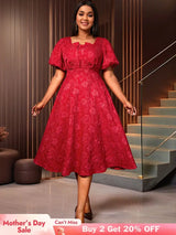 AOMEIDRESS Three-dimensional Decoration A Line Gown for Women Formal Red / S