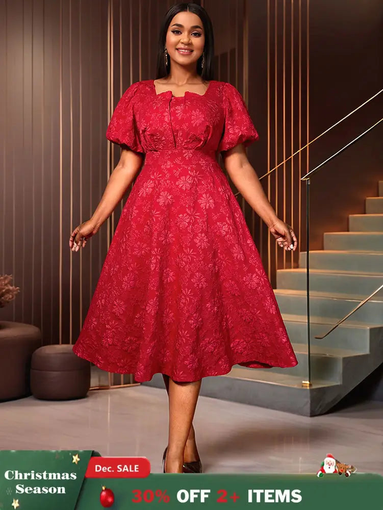 AOMEIDRESS Three-dimensional Decoration A Line Gown for Women Formal Red / S