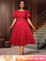AOMEIDRESS Three-dimensional Decoration A Line Gown for Women Formal Red / S
