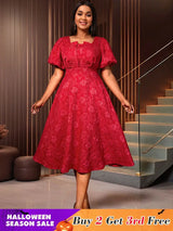 AOMEIDRESS Three-dimensional Decoration A Line Gown for Women Formal Red / S