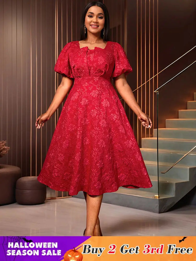AOMEIDRESS Three-dimensional Decoration A Line Gown for Women Formal Red / S