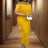 AOMEIDRESS Tulle Party Dress for Women Patchwork Tassel Fringe Yellow / S