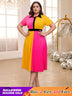 Block Pleated midi dresses for women