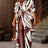 AOMEIDRESS Two Piece Sets Loose Tops Blouses String High Waist Pants - Brown / S